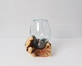Molten Glass on Recycled Glass, Blown Glass, Terrarium, Unique Vase, Succulent Planter, Room Decoration, Home Table  Decor, Memorial Gift