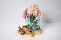 Blown Glass on Driftwood, Vase, Molten Glass, Terrarium Glass, Hand Blown Recycled Glass, Office Decor, Decorative, Unique, Gift for Mother