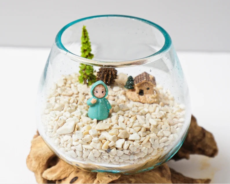 Blown Glass Small, Melted Glass, Molten Glass, Terrarium, Vase, Hand Blown Recycled Glass, Succulent Planter, Office Decor, Mother Loss Gift