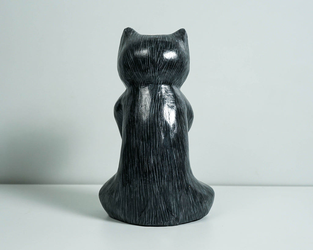 Meditating Cat figurine, Colorful Cat Yoga Statue, Painted Sculpture, Yoga Pose Statue, Wood Carving, Memorial Gift, Gift for Mother