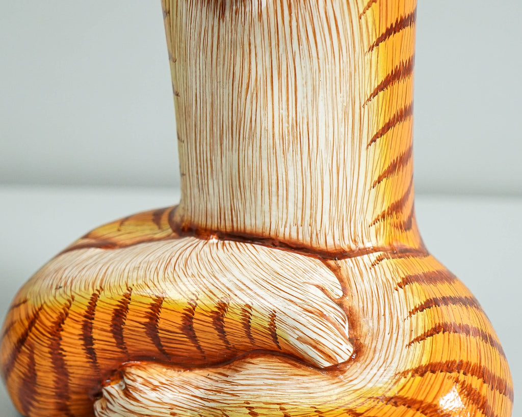 Painted Cat Statue, Cat Yoga Pose Figurine, Handcrafted, Wooden Cat, Meditating Cat, Colourfull Cat Statue, Interior Decor, Grandfather Gift