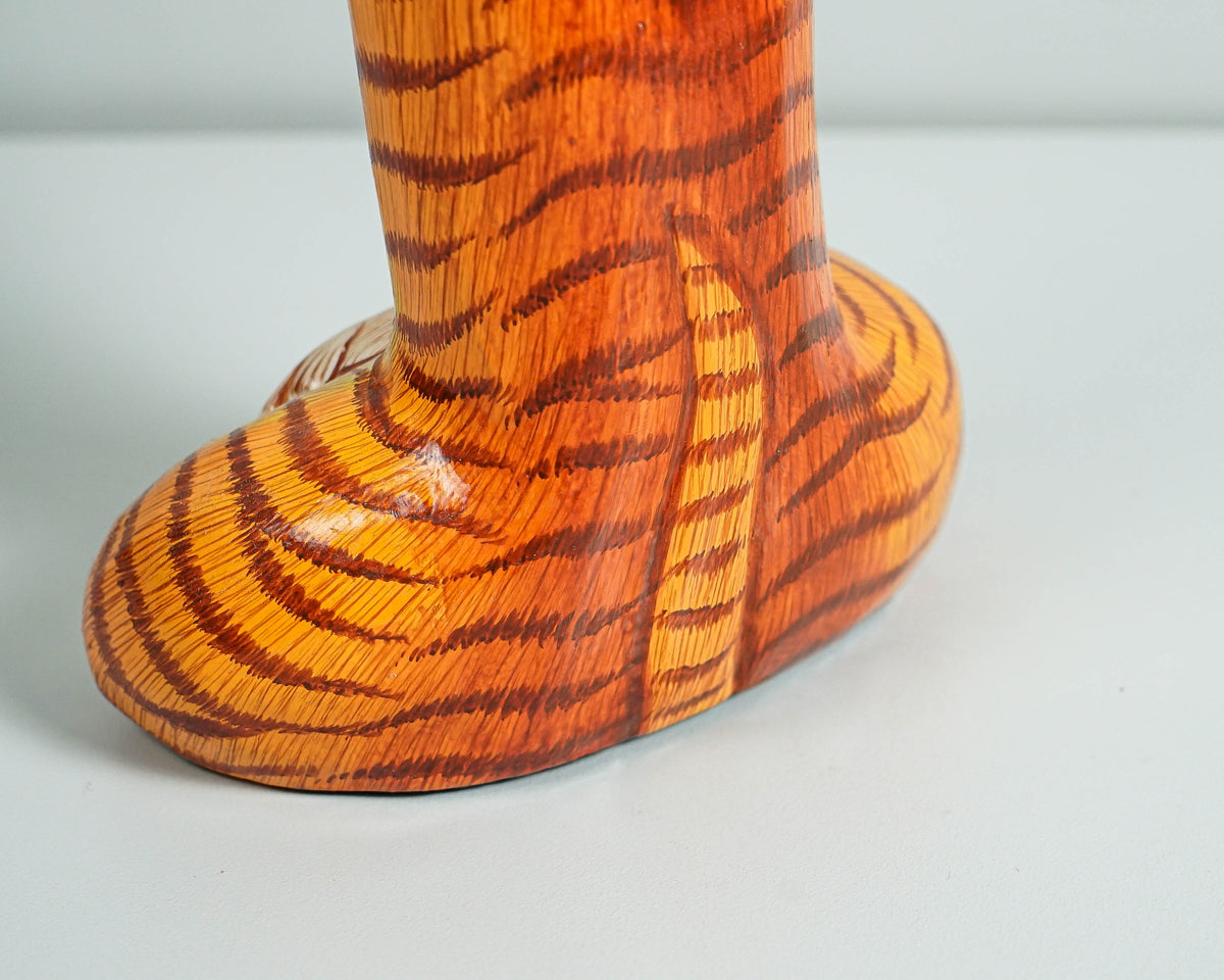 Painted Cat Statue, Cat Yoga Pose Figurine, Handcrafted, Wooden Cat, Meditating Cat, Colourfull Cat Statue, Interior Decor, Grandfather Gift