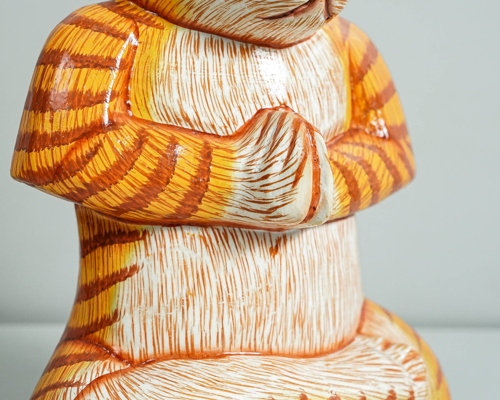 Meditating Cat Statue, Painted Cat Statue, Wood Carving, Cat Yoga Figurine, Art Work, Wooden Cat, Colourfull Cat Statue, Appreciated Gift