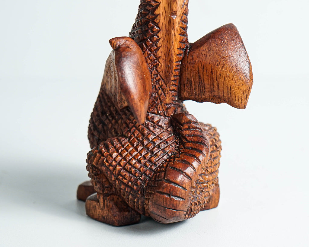 Calm Dragon Statue, Wooden Dragon, Fantasy Animal, ArtWork, Wood Carved, Unique Statue, Halloween Decor, Book Gift for Kids, Gift for Him