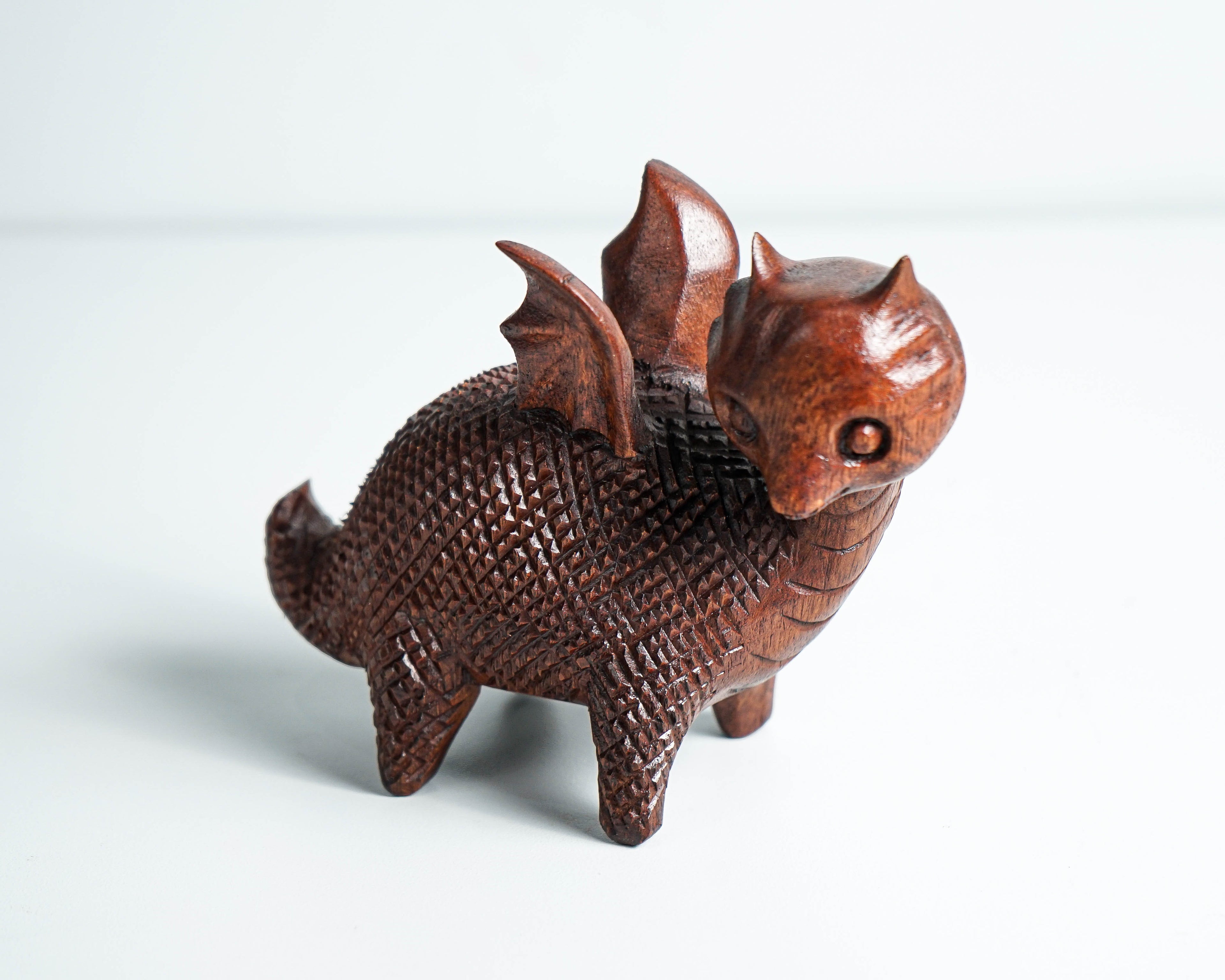 Cute Baby Dragon Sculpture, Wooden Small Dragon, Fantasy Animal, Unique Dragon, Handcrafted, Baby Room Decor, Graduation Gifts, Grandma Gift