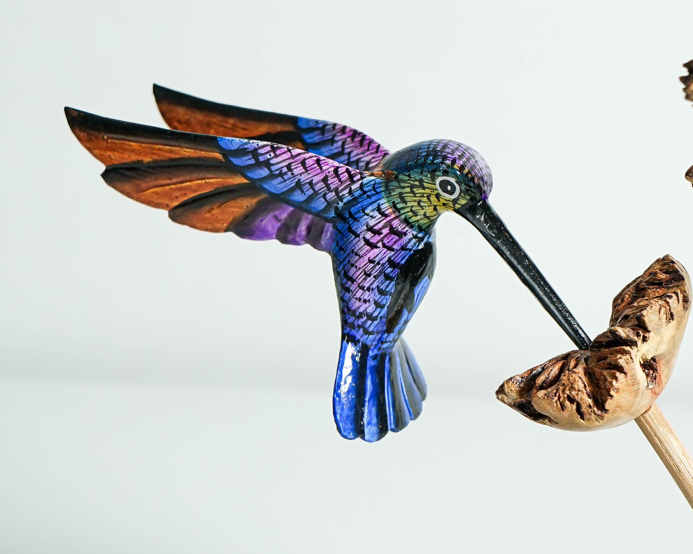 Couple Hummingbird Figurine, Bird Nest, HandPainted, Unique Sculpture, Artwork, Colorful Art, Colibri, Couple Decoration, Anniversary Gift