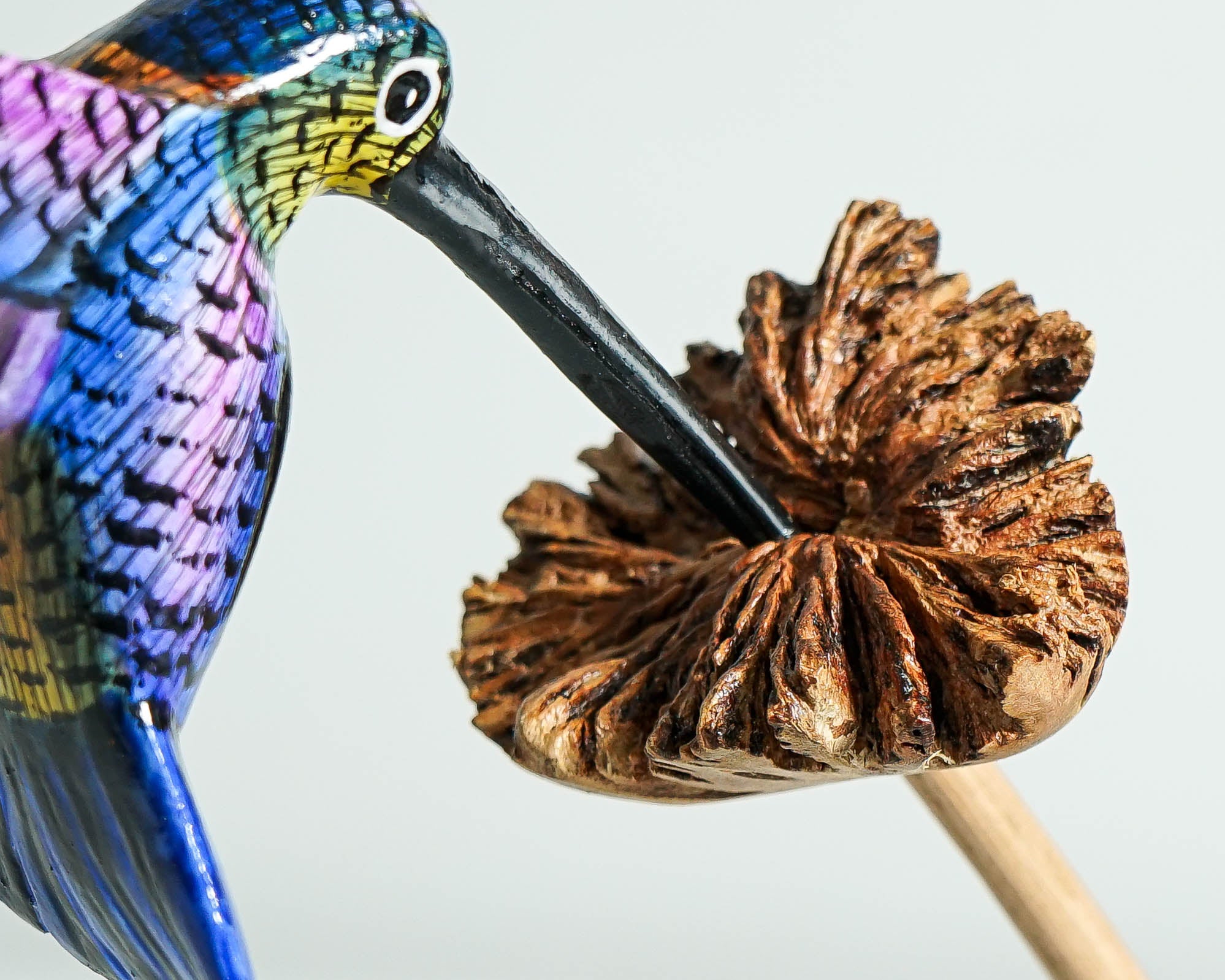 Couple Hummingbird Figurine, Bird Nest, HandPainted, Unique Sculpture, Artwork, Colorful Art, Colibri, Couple Decoration, Anniversary Gift
