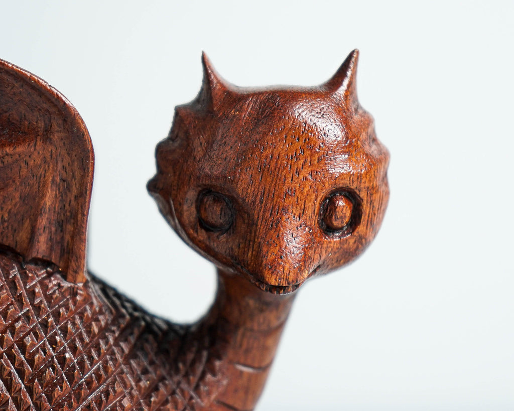 Cute Baby Dragon Sculpture, Wooden Small Dragon, Fantasy Animal, Unique Dragon, Handcrafted, Baby Room Decor, Graduation Gifts, Grandma Gift
