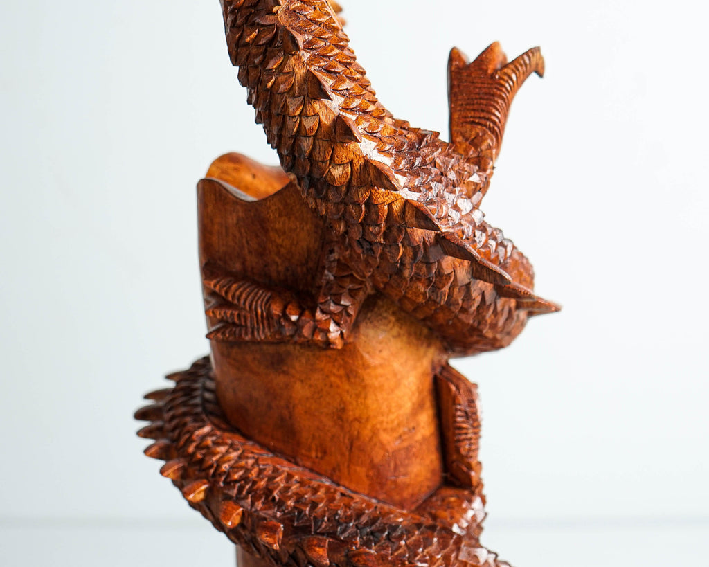 Chinese Dragon Sculpture, Feng Shui Dragon, Legendary Animal, Handcrafted Dragon, Wooden Dragon, Gift for Grandfather, Memorial Gift