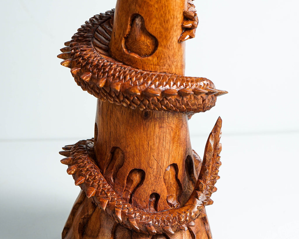 Chinese Dragon Sculpture, Feng Shui Dragon, Legendary Animal, Handcrafted Dragon, Wooden Dragon, Gift for Grandfather, Memorial Gift