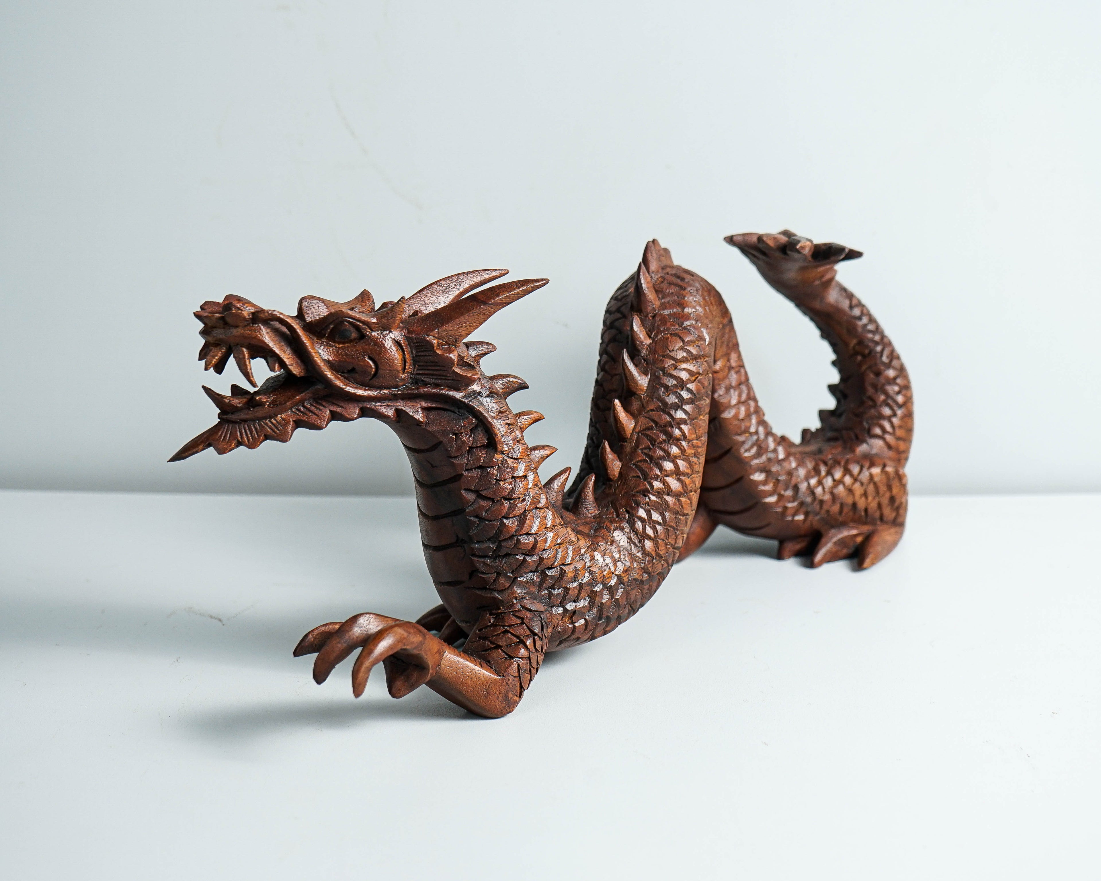 Lucky Dragon Figurine, Feng Shui Dragon, Legendary Animal, Handmade Sculpture, Mystical Animal, Statue, Living Room Decor, Memorial Gift