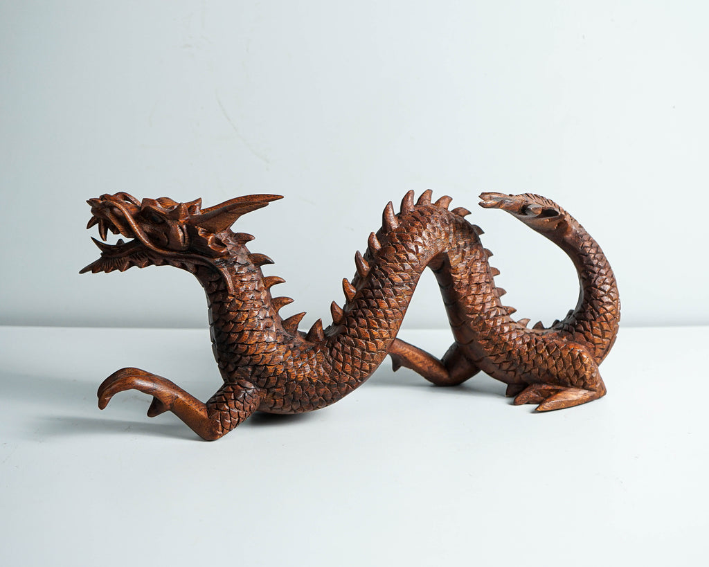 Lucky Dragon Figurine, Feng Shui Dragon, Legendary Animal, Handmade Sculpture, Mystical Animal, Statue, Living Room Decor, Memorial Gift