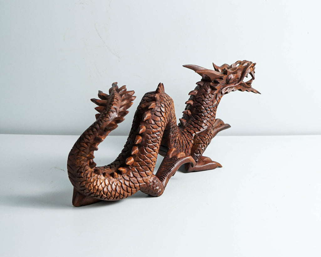 Lucky Dragon Figurine, Feng Shui Dragon, Legendary Animal, Handmade Sculpture, Mystical Animal, Statue, Living Room Decor, Memorial Gift