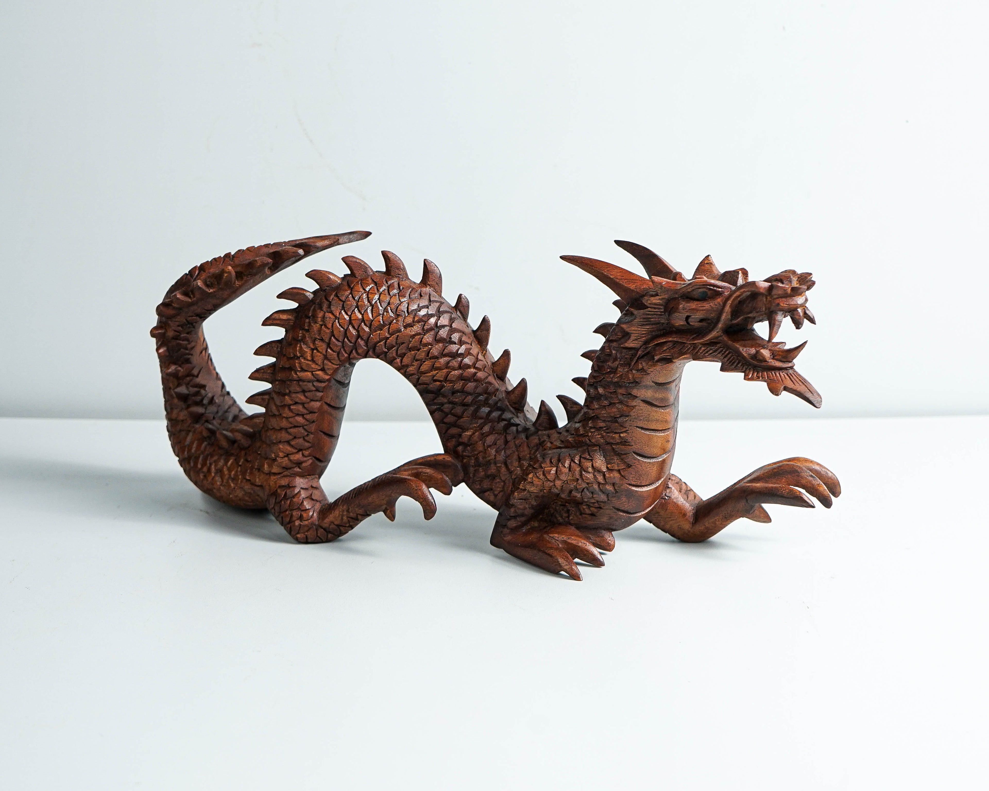 Lucky Dragon Figurine, Feng Shui Dragon, Legendary Animal, Handmade Sculpture, Mystical Animal, Statue, Living Room Decor, Memorial Gift