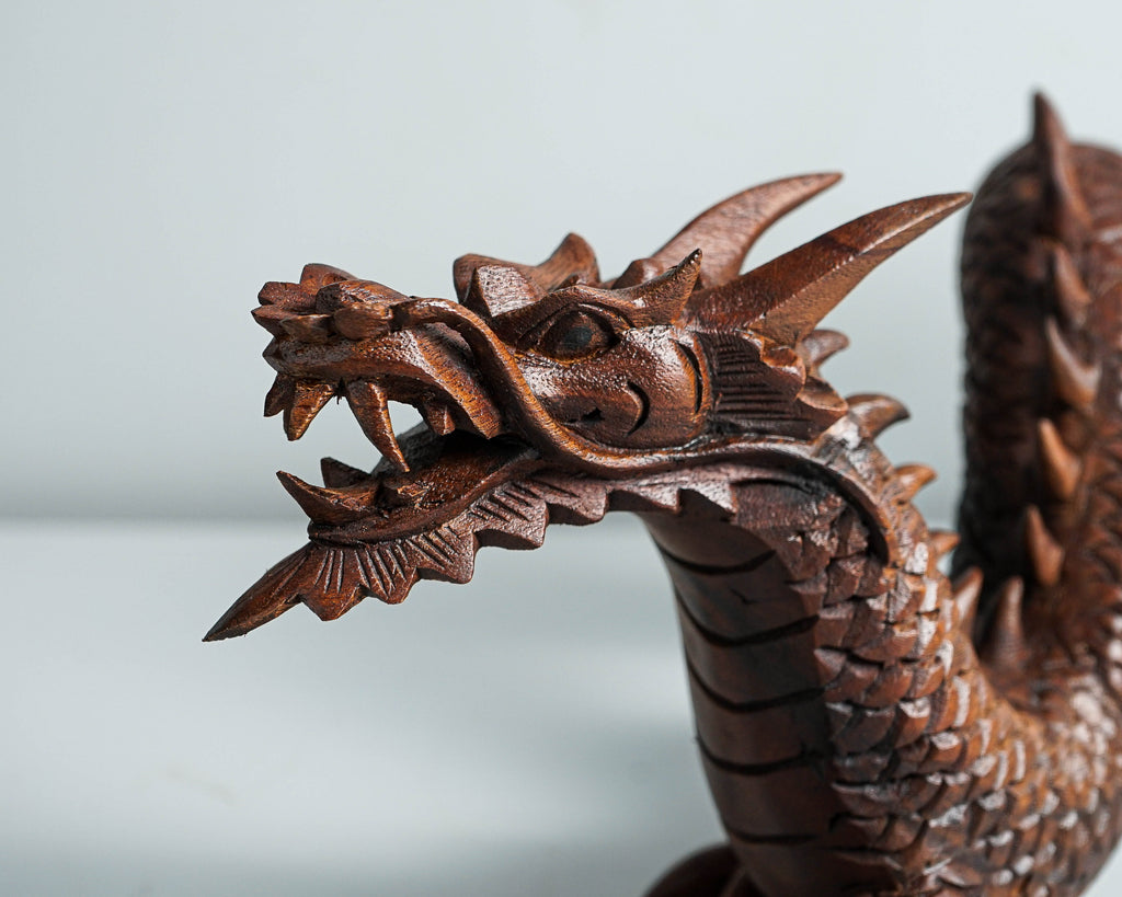 Lucky Dragon Figurine, Feng Shui Dragon, Legendary Animal, Handmade Sculpture, Mystical Animal, Statue, Living Room Decor, Memorial Gift