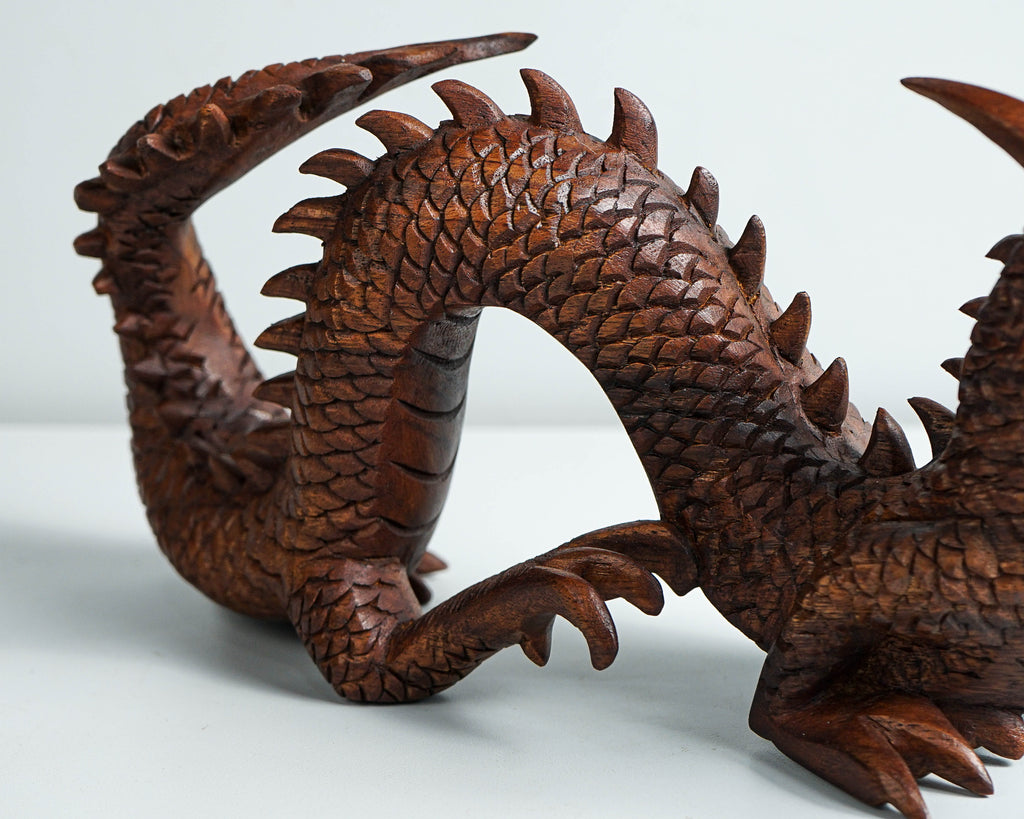 Lucky Dragon Figurine, Feng Shui Dragon, Legendary Animal, Handmade Sculpture, Mystical Animal, Statue, Living Room Decor, Memorial Gift