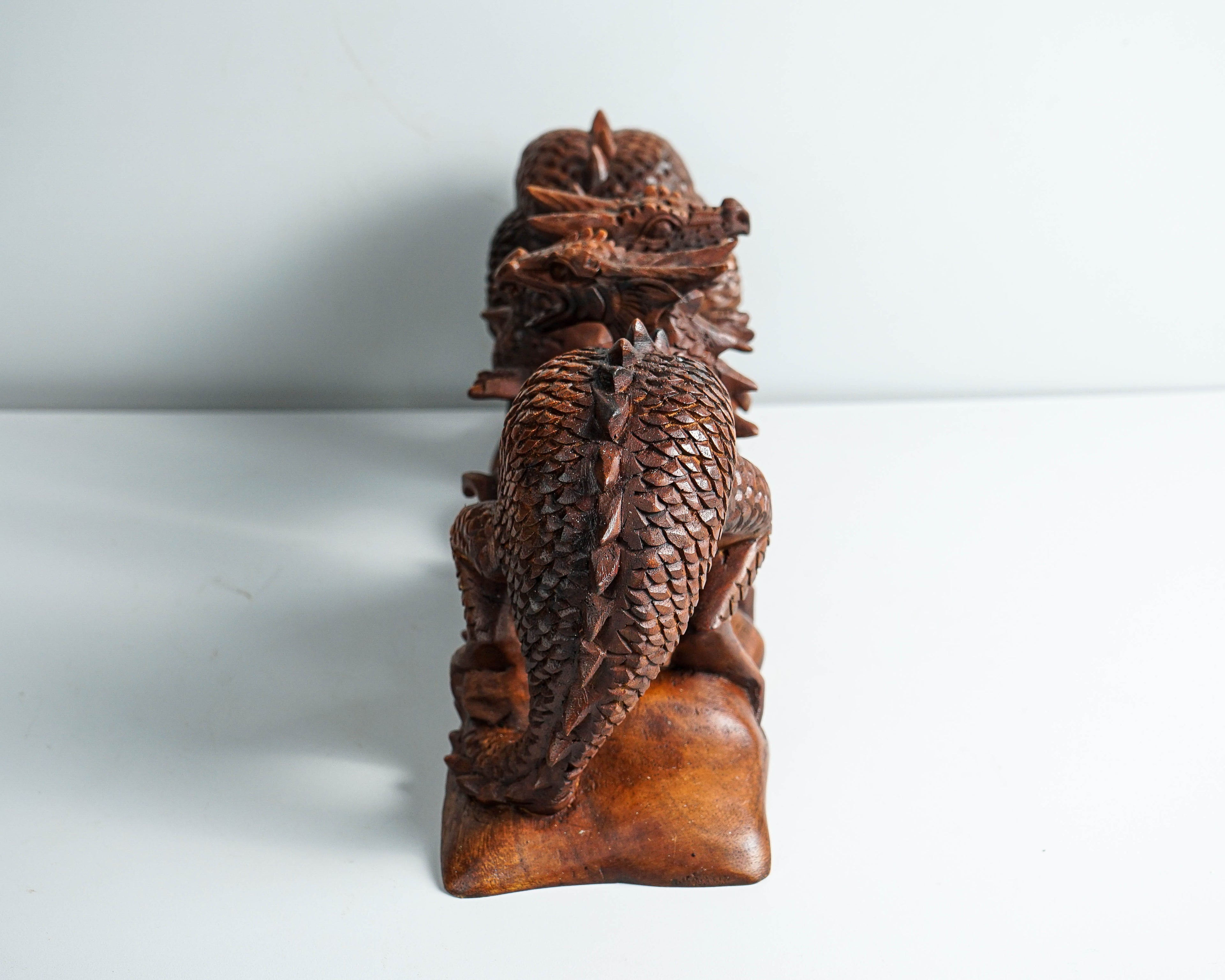 Couple Dragon Ornament, Twin Dragon Statue, Legend Animal, Fantasy, Unique Decor, Dragons Wood sculpture, Room Decoration, Valentines Day