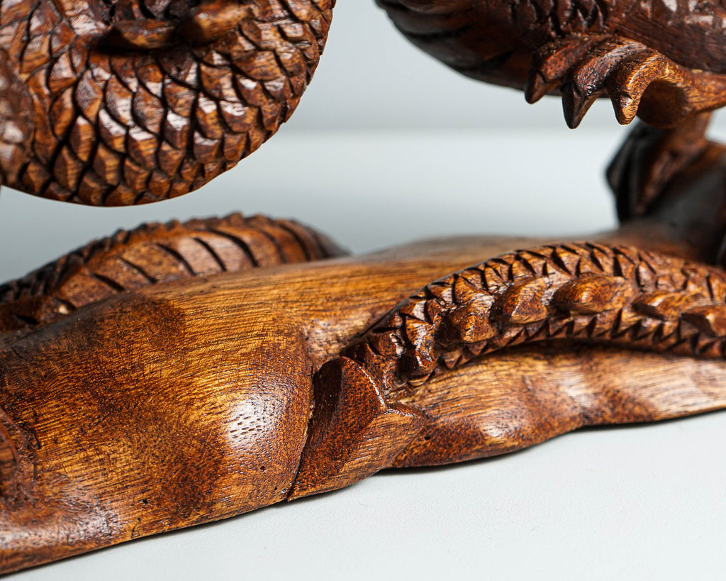 Couple Dragon Ornament, Twin Dragon Statue, Legend Animal, Fantasy, Unique Decor, Dragons Wood sculpture, Room Decoration, Valentines Day