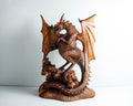 Large Dragon Statue, 17" Wooden Sculpture, Wing, Art, Mystical Animal, Handmade Dragon, Art, Family Decor, Office Decor, Memorial Gift