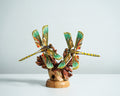 Couple Dragonfly Sculpture, Couple, Wood Carving, Artwork, Unique Figurine, Fairy, Romantic, Couple Decor, Anniversary Gift, Gift for Sister
