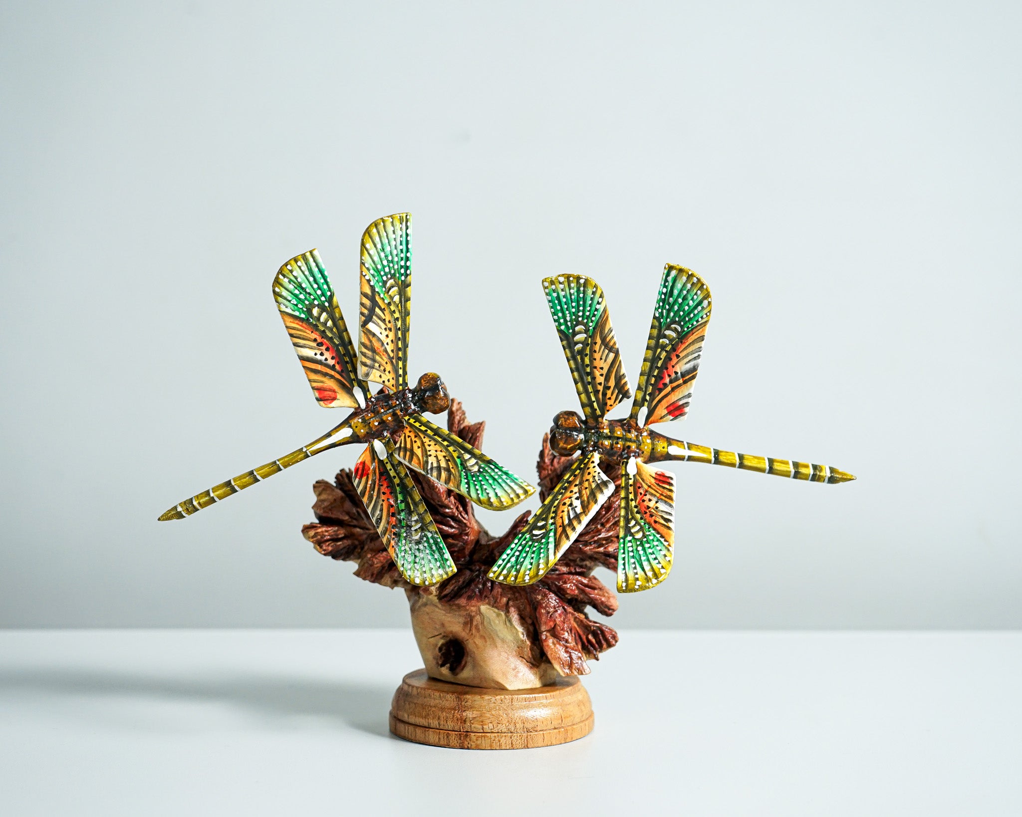 Couple Dragonfly Sculpture, Couple, Wood Carving, Artwork, Unique Figurine, Fairy, Romantic, Couple Decor, Anniversary Gift, Gift for Sister