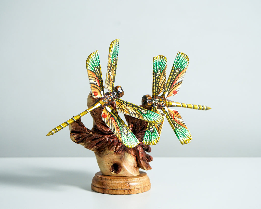 Couple Dragonfly Sculpture, Couple, Wood Carving, Artwork, Unique Figurine, Fairy, Romantic, Couple Decor, Anniversary Gift, Gift for Sister