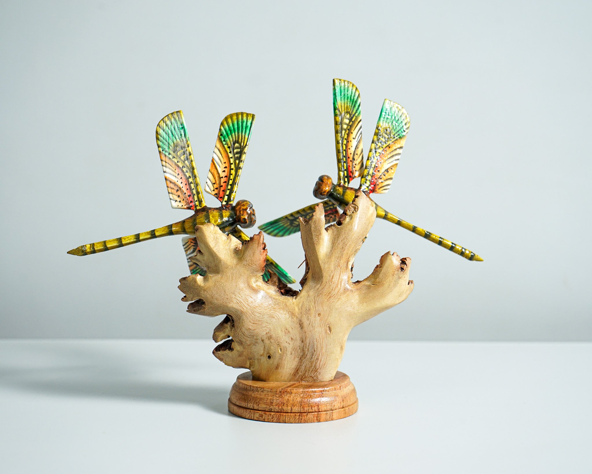 Couple Dragonfly Sculpture, Couple, Wood Carving, Artwork, Unique Figurine, Fairy, Romantic, Couple Decor, Anniversary Gift, Gift for Sister