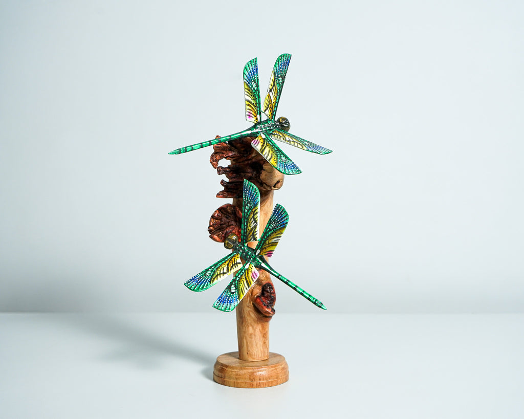 Couple Dragonfly Sculpture, Couple Statue, Wood Carving, Unique Figurine, Fairy, Handmade, Garden Decoration, Engagement Gift, Gift for Mom