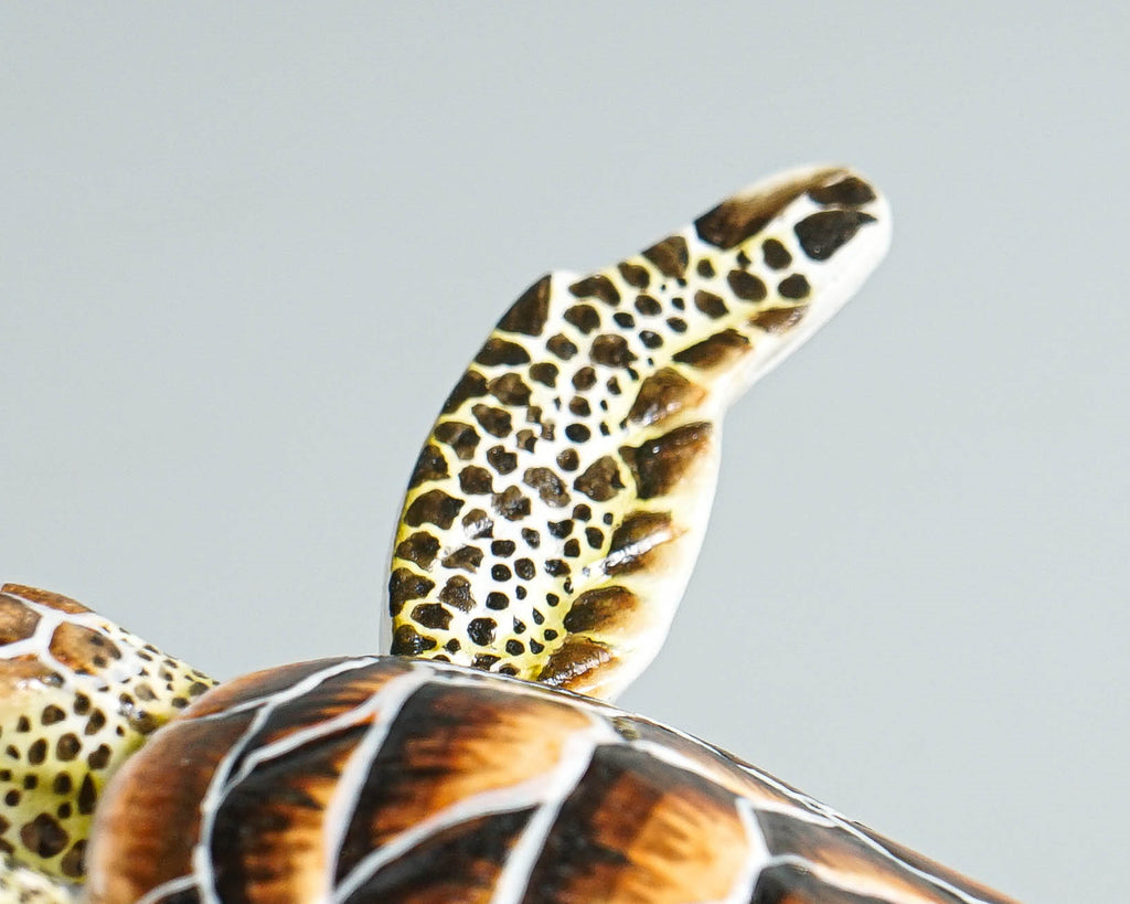 Brown Turtle Sculpture, Sea Turtle, Wood Carving, Ocean, Hand-painted Figurine, Unique, Office Desk Decor, Handmade Sculpture, Gift for Him