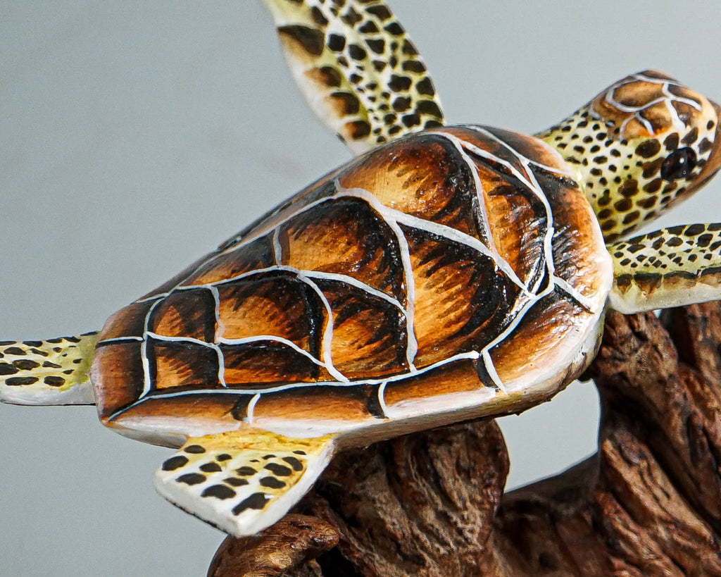 Couple Turtle Sculpture, Sea Turtle, Handmade Statue, Wood Carving, Ocean, Hand-painted Figurine, Room Decor, Anniversary Gift, Lucky Gifts