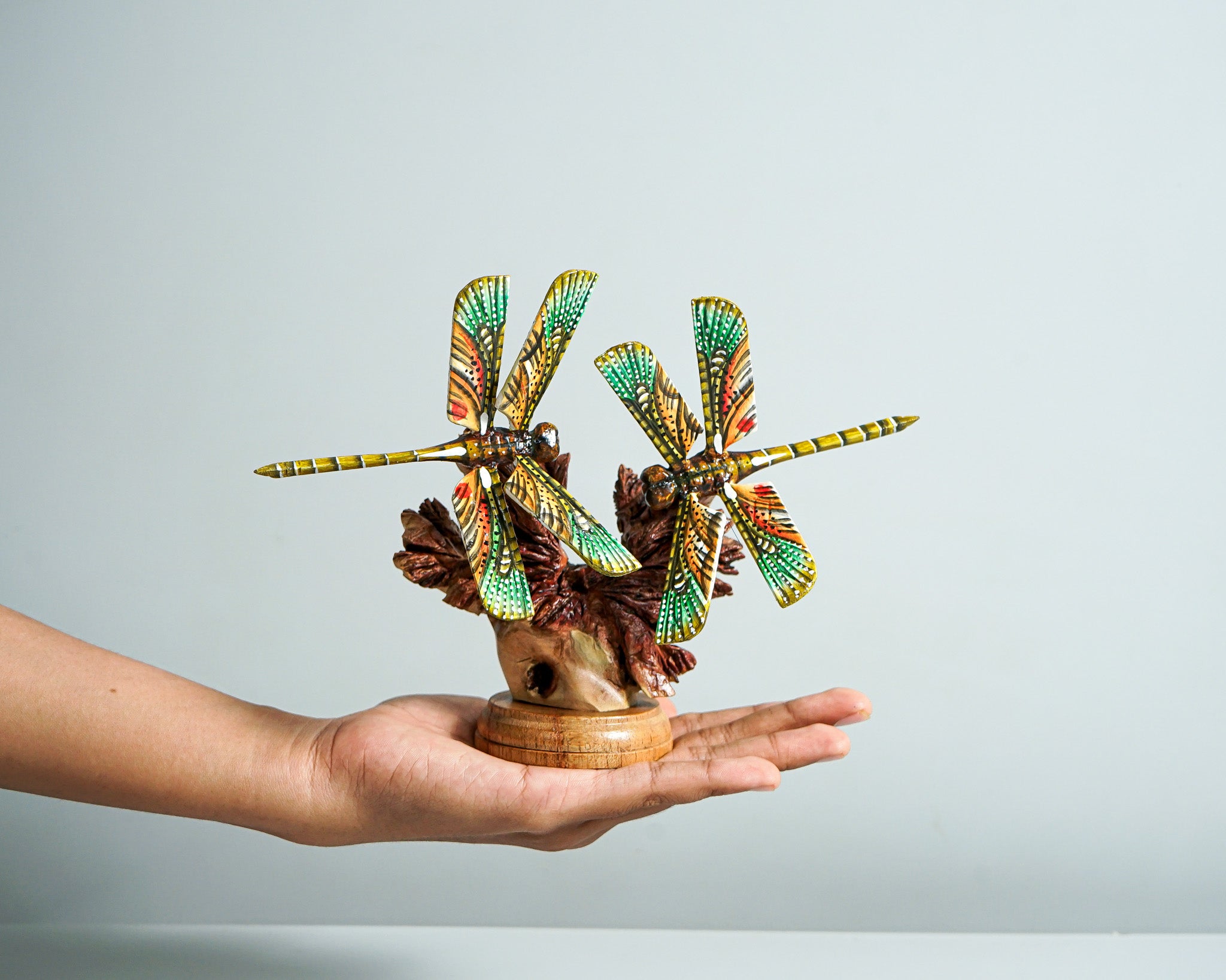 Couple Dragonfly Sculpture, Couple, Wood Carving, Artwork, Unique Figurine, Fairy, Romantic, Couple Decor, Anniversary Gift, Gift for Sister