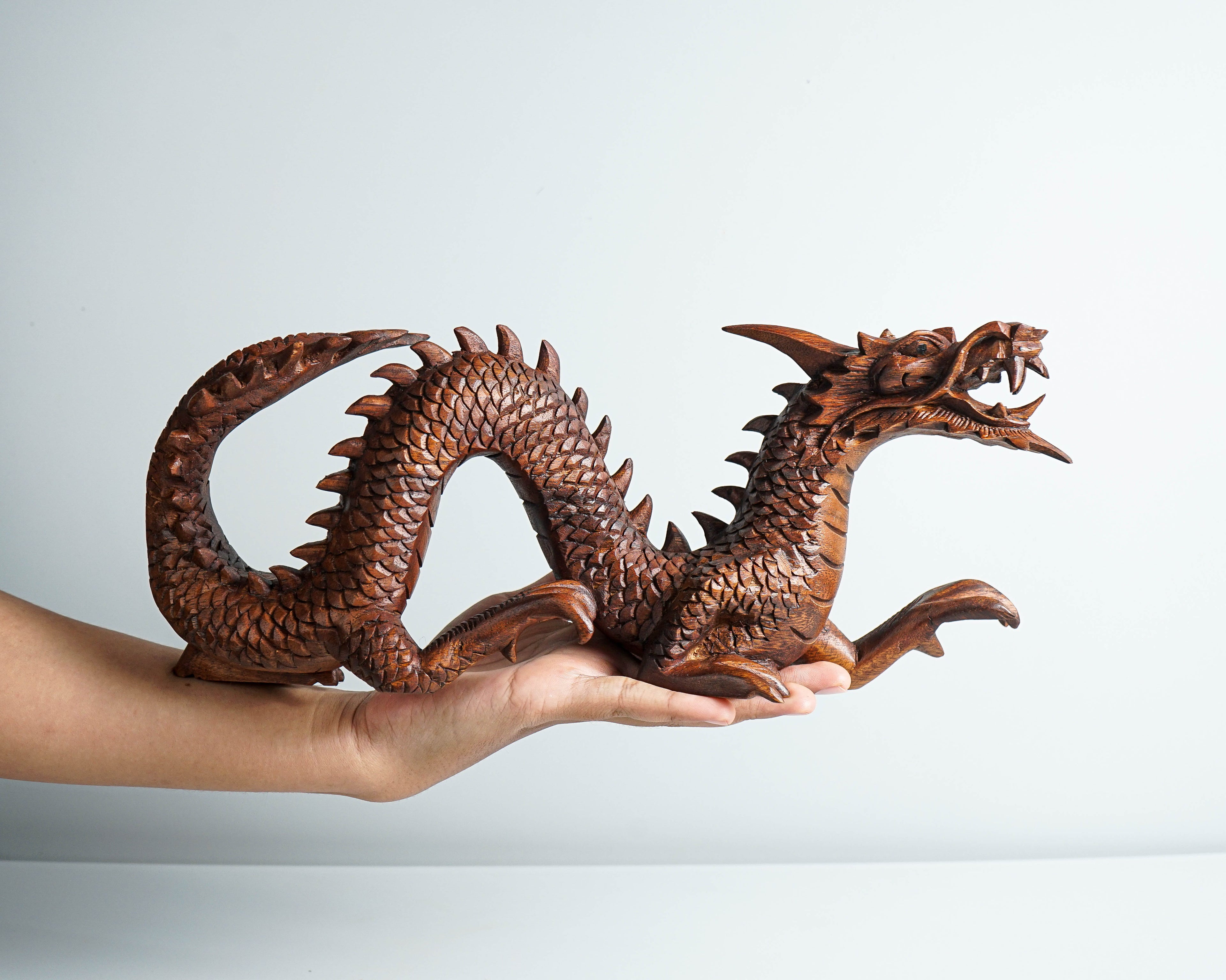 Lucky Dragon Figurine, Feng Shui Dragon, Legendary Animal, Handmade Sculpture, Mystical Animal, Statue, Living Room Decor, Memorial Gift