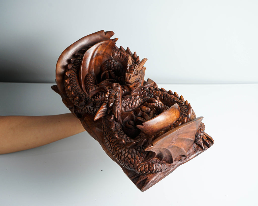 Sleeping Dragon Figurine, Couple Dragon Sculpture, Exotic Statue, Mythical Animal, Gothic, Unique Statue, Bedroom Decor, Valentines Gift