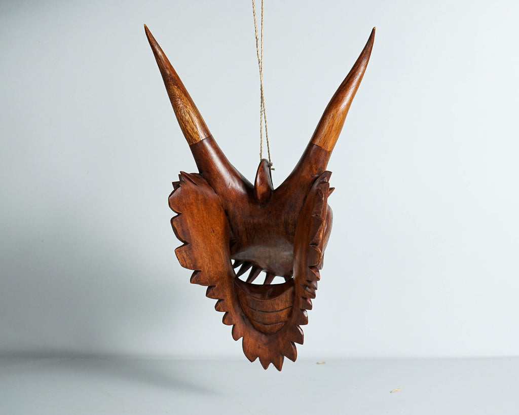 Chinese Dragon Head Statue, Hanging Sculpture, Wall Art, Wooden Dragon, Feng Shui, Handmade, Lucky Symbol, Front Door Decor, Gift for Father