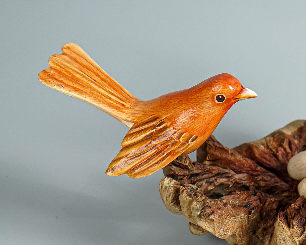 Red Couple Canary Statue, Bird Nest Sculpture, Egg, Love, Miniature, Romantic, Hand-painted Figurine, Wedding Gift, Gift for Girlfriend