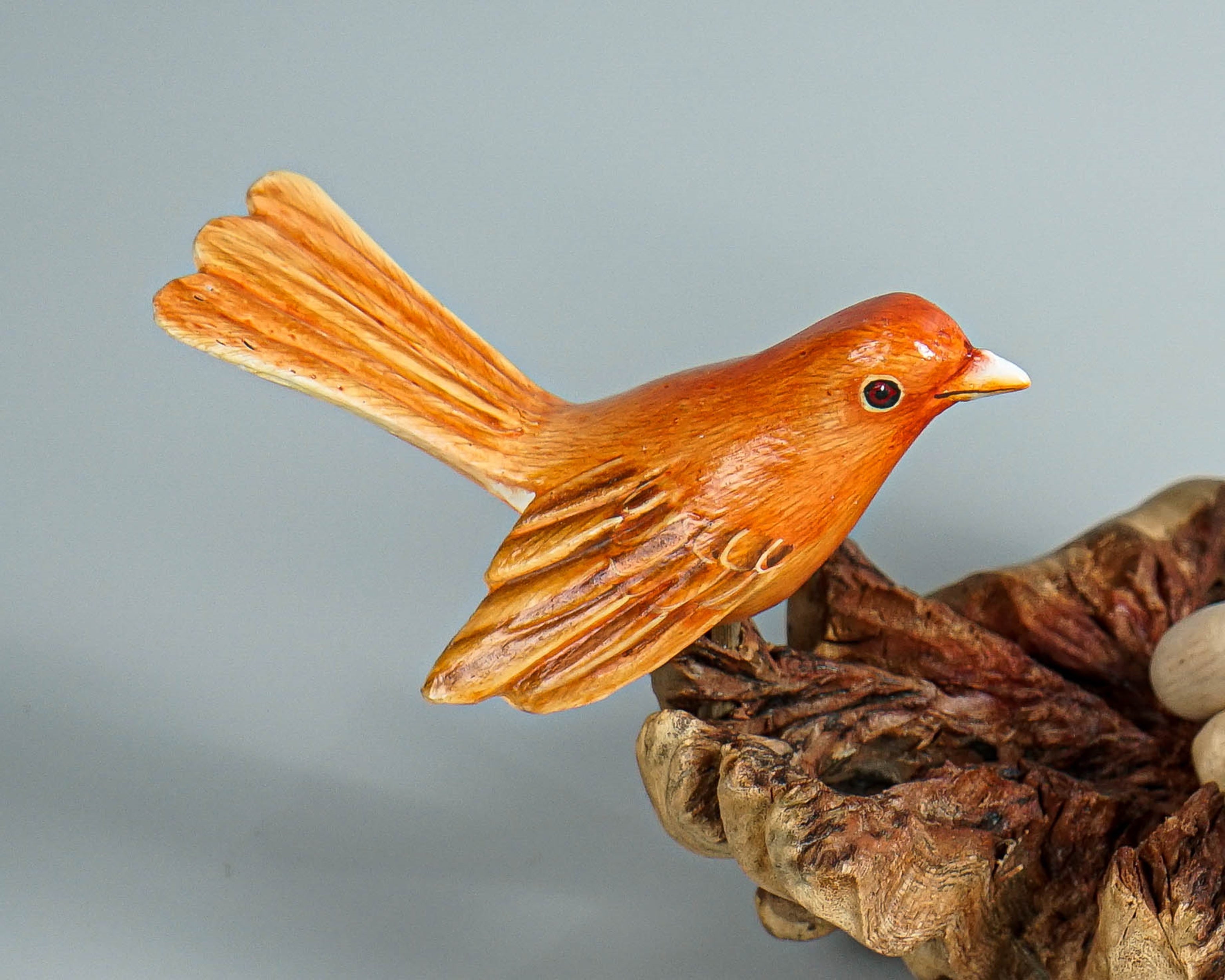 Red Couple Canary Statue, Bird Nest Sculpture, Egg, Love, Miniature, Romantic, Hand-painted Figurine, Wedding Gift, Gift for Girlfriend