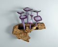 Purple Hanging Mushroom Art, Wall Statue, Fairy Mushroom, Miniature, Handmade, Forest, Aesthetic Room Decor, Personalized, Teacher Gift