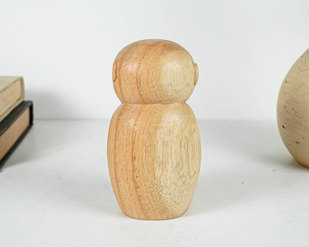 Jizo Holding prayer beads Statue, Praying, Buddha Sculpture, Handmade, Wood Figurine, Wooden Jizo, Room Decoration, Gift for Mother