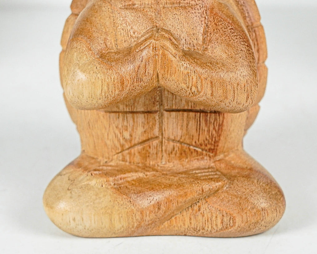 Meditating Turtle Sculpture, Animal, Yoga, Wood Carving, Nature, Handmade Turtle, Meditation Statue, Figurine, Birthday Gift, Gift for Her