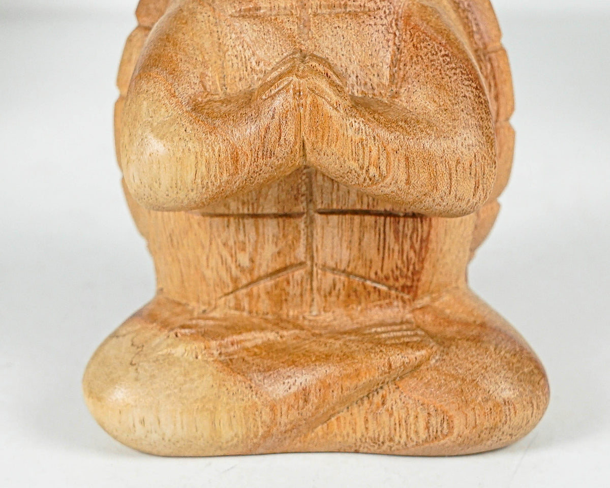 Meditating Turtle Sculpture, Animal, Yoga, Wood Carving, Nature, Handmade Turtle, Meditation Statue, Figurine, Birthday Gift, Gift for Her