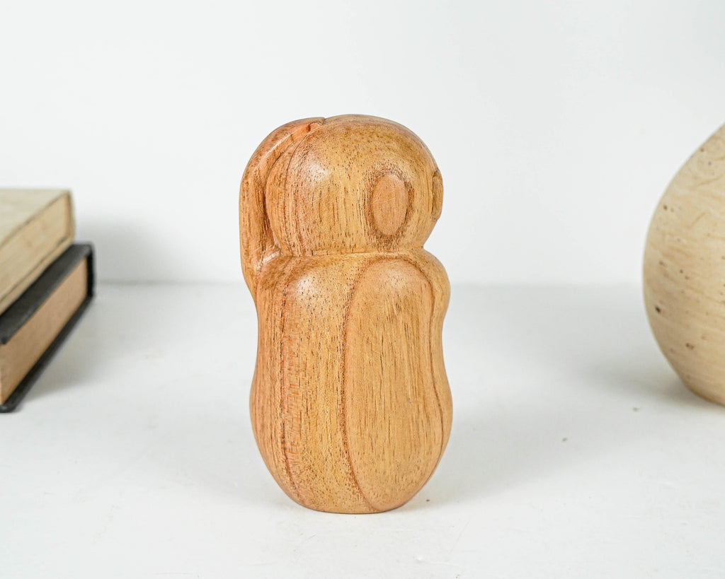 Dancing Jizo Statue, Buddha Sculpture, Wood Figurine, Unique, Greeting, Wooden Jizo, Handmade Decoration, Gift for Him, Teacher Gift