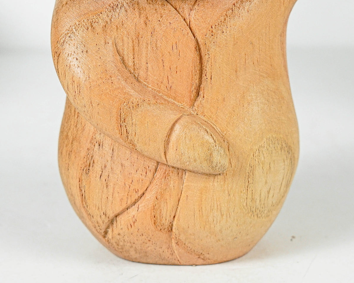Dancing Jizo Statue, Buddha Sculpture, Wood Figurine, Unique, Greeting, Wooden Jizo, Handmade Decoration, Gift for Him, Teacher Gift