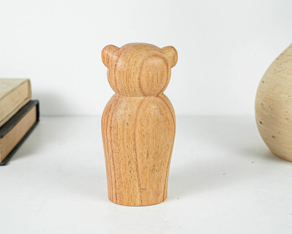 Mouse Jizo Statue, Buddha Sculpture, Wood Figurine, Unique, Wooden Jizo, Animal, Fortune, Gift for Mother, Office Décor, Gift for Her