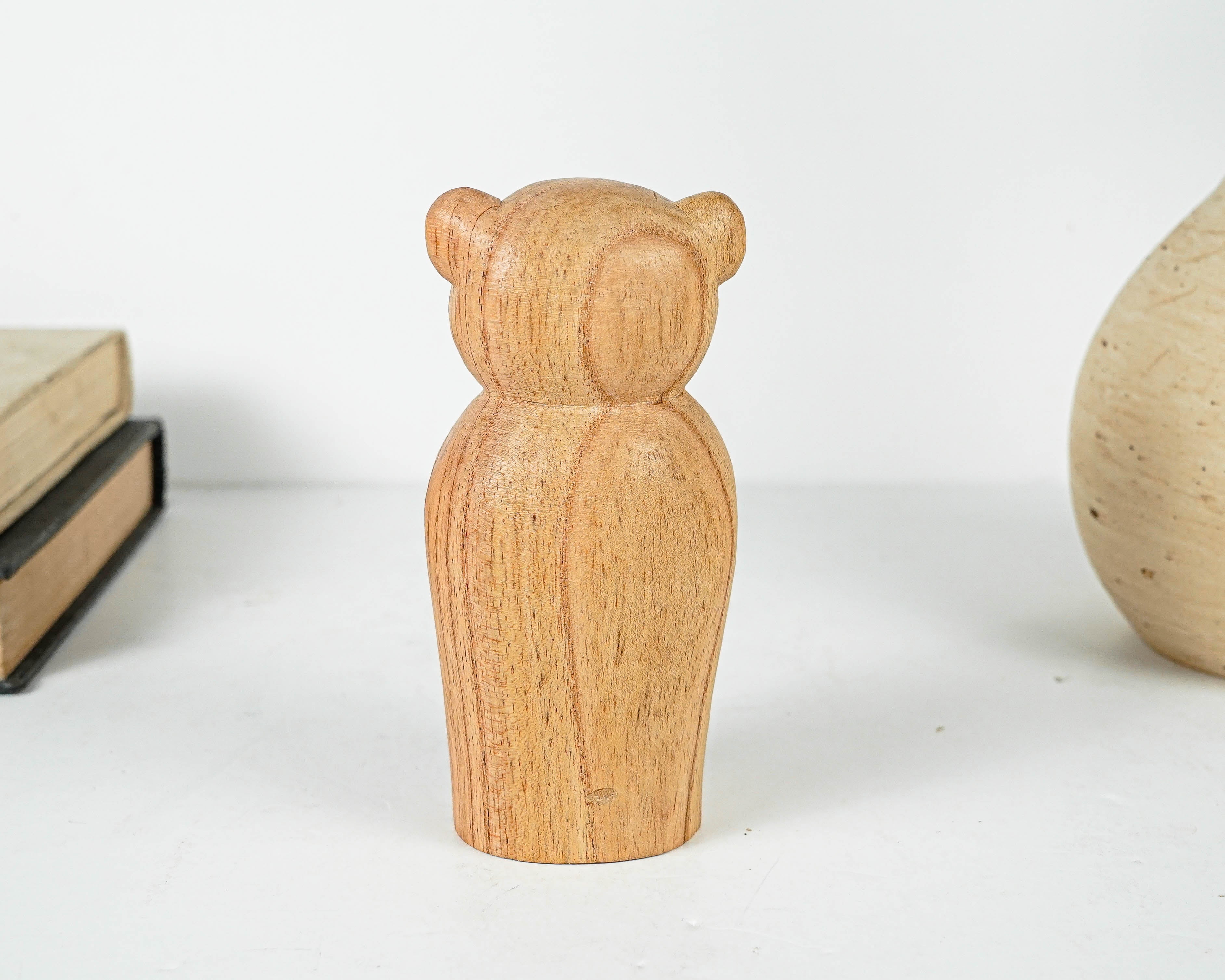 Mouse Jizo Statue, Buddha Sculpture, Wood Figurine, Unique, Wooden Jizo, Animal, Fortune, Gift for Mother, Office Décor, Gift for Her