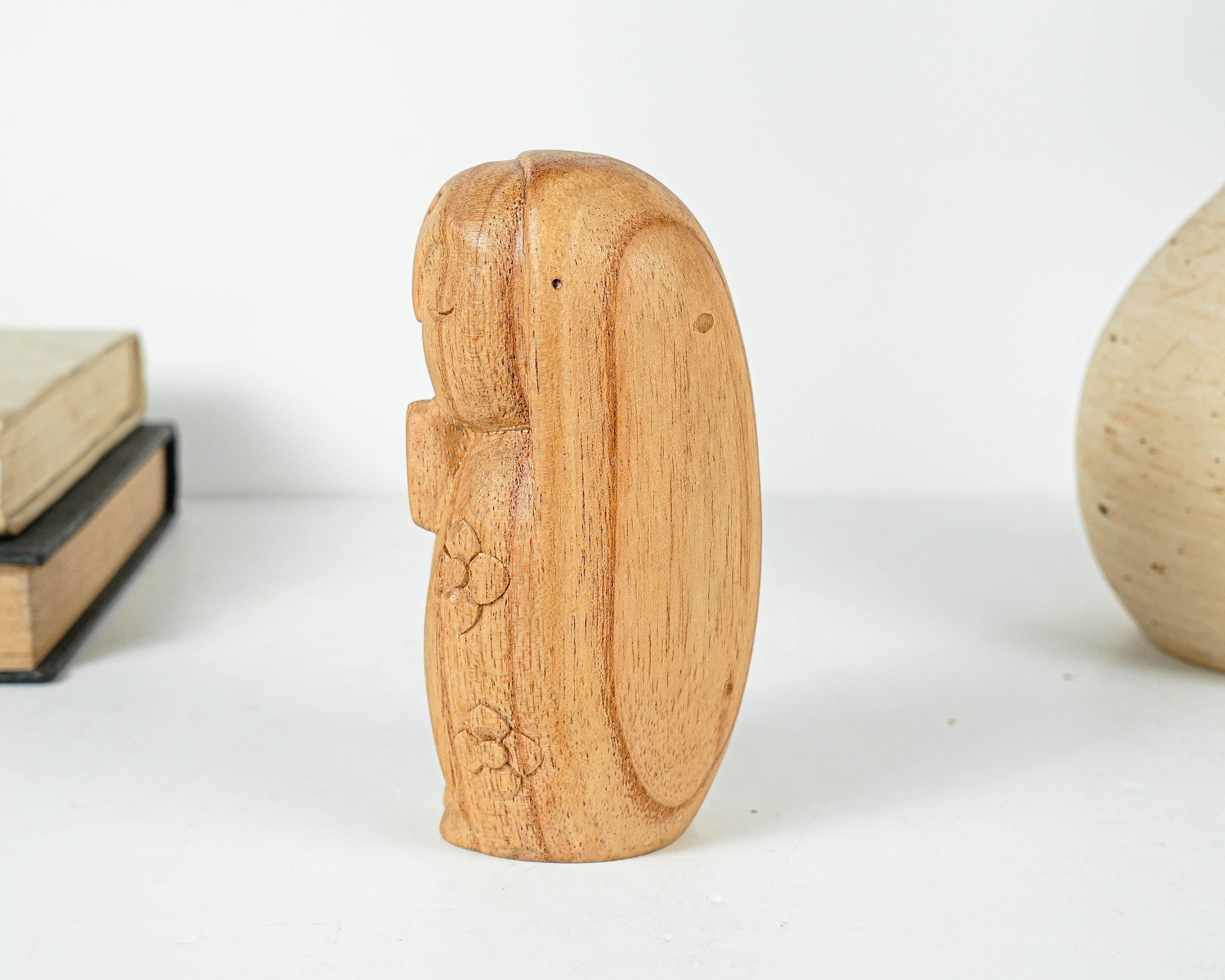 Woman Jizo Statue, Buddha Sculpture, Wood Figurine, Greeting, Wooden Jizo, Namasthe, Indoor Décoration, Special Gift, Grandma Gift