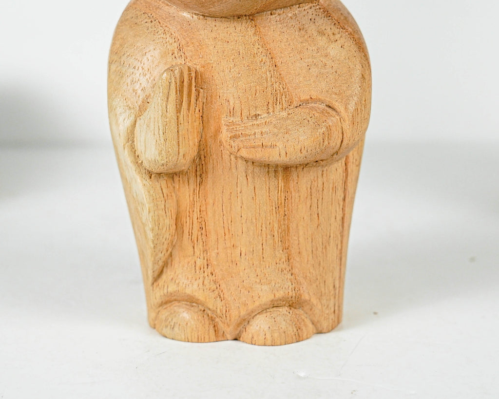 Wooden Jizo Statue, Buddha Sculpture, Wood Figurine, Meditation, Unique Ornament, Housewarming, Spiritual, Gift for Home, Memorial Gift