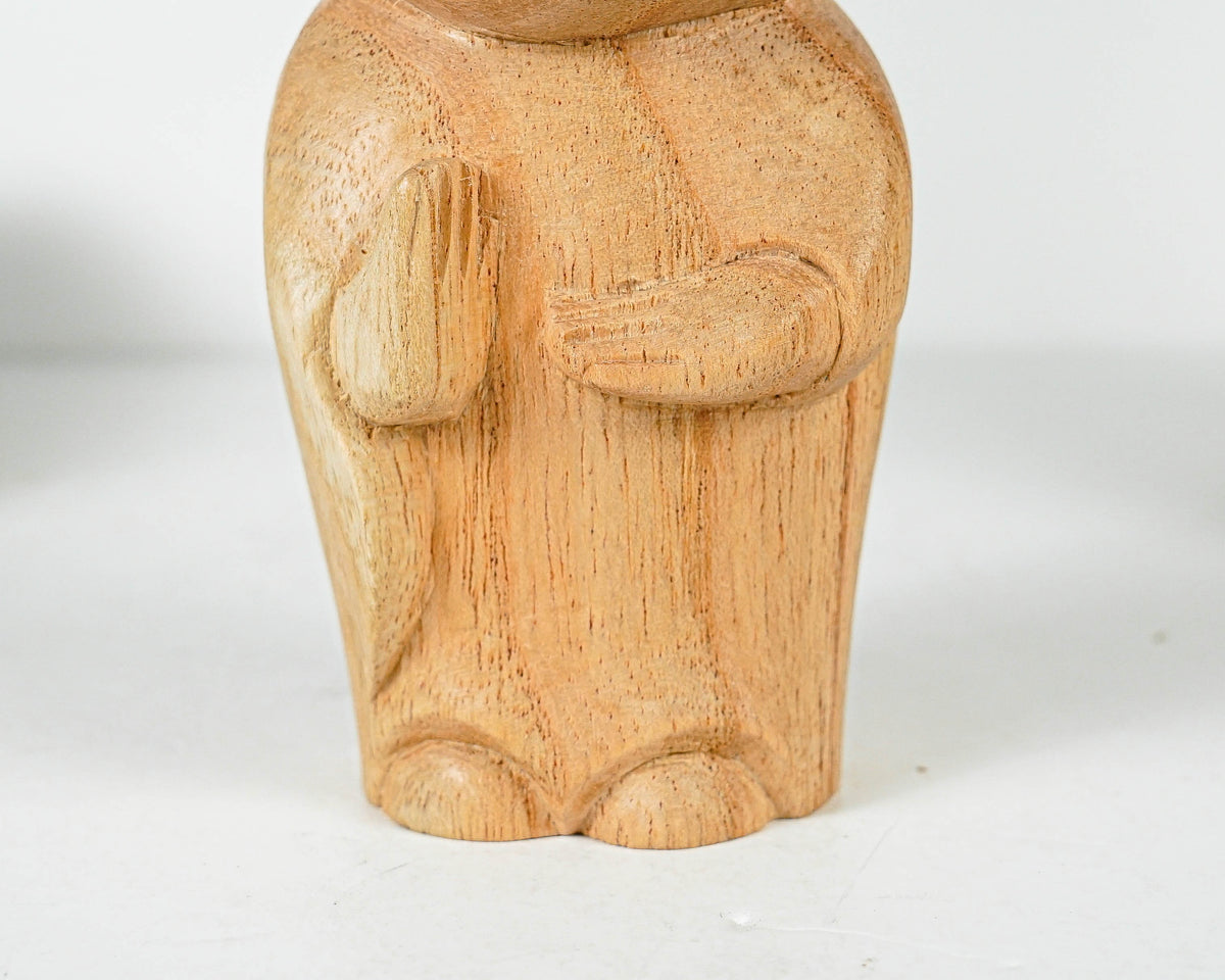 Wooden Jizo Statue, Buddha Sculpture, Wood Figurine, Meditation, Unique Ornament, Housewarming, Spiritual, Gift for Home, Memorial Gift