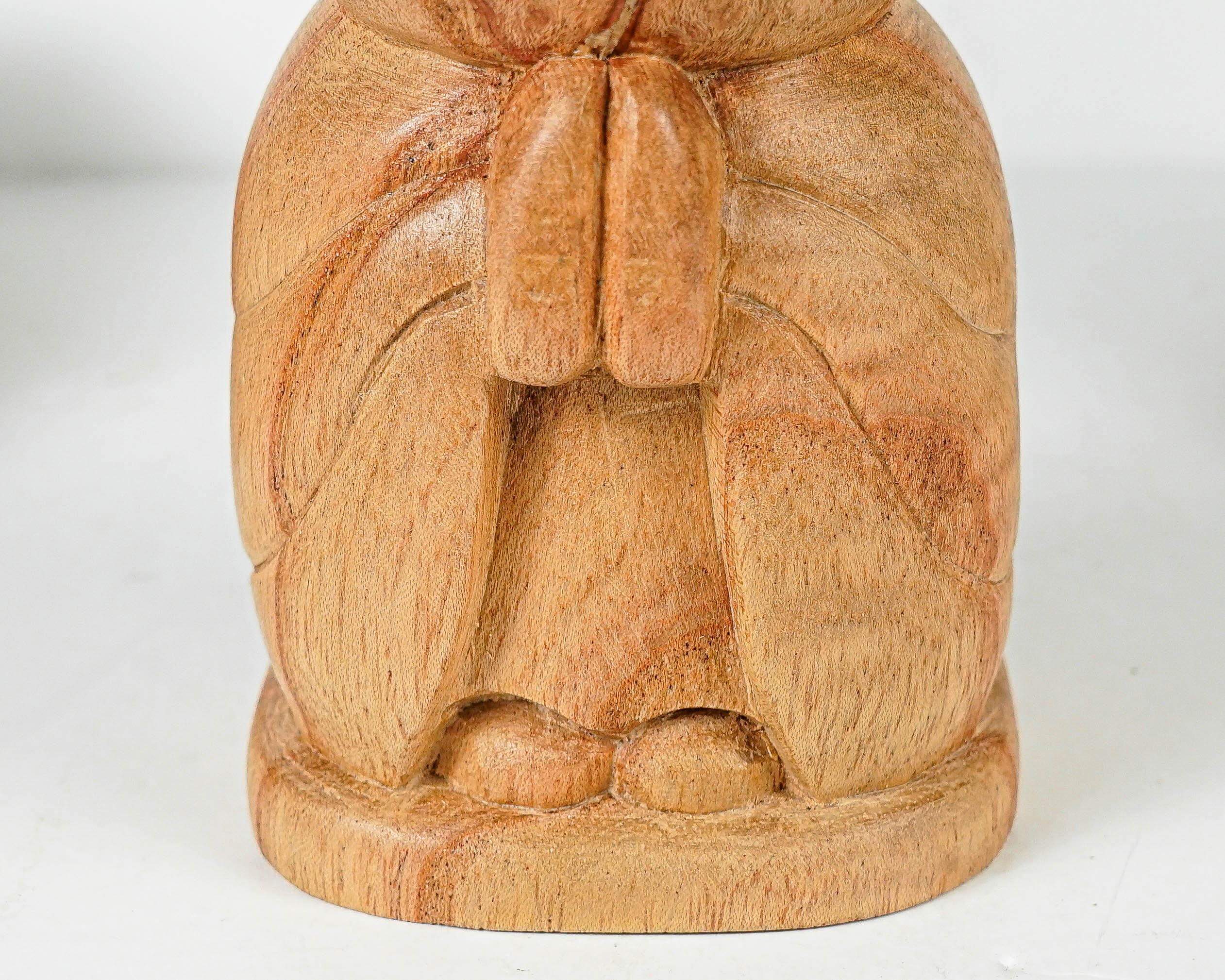 Jizo Wearing Cap Statue, Buddha Sculpture, Wood Figurine, Wooden Jizo, Praying, House Warming, Namasthe, Room Decoration, Gift for Him