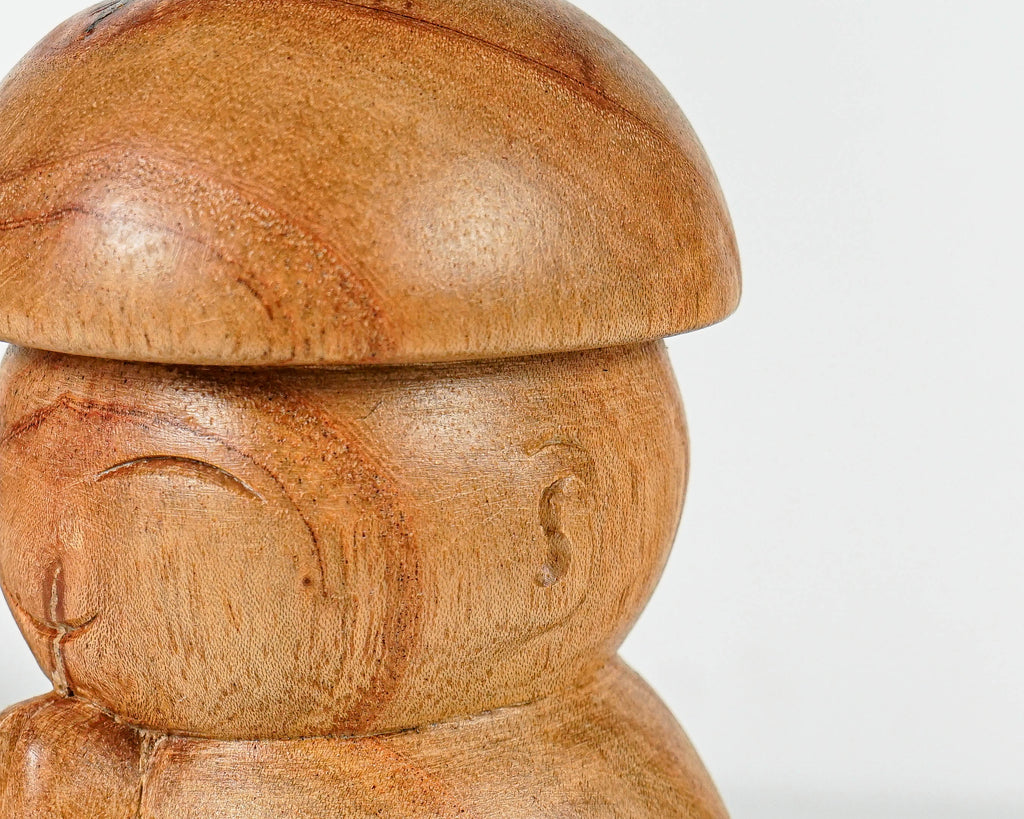 Jizo Wearing Cap Statue, Buddha Sculpture, Wood Figurine, Wooden Jizo, Praying, House Warming, Namasthe, Room Decoration, Gift for Him