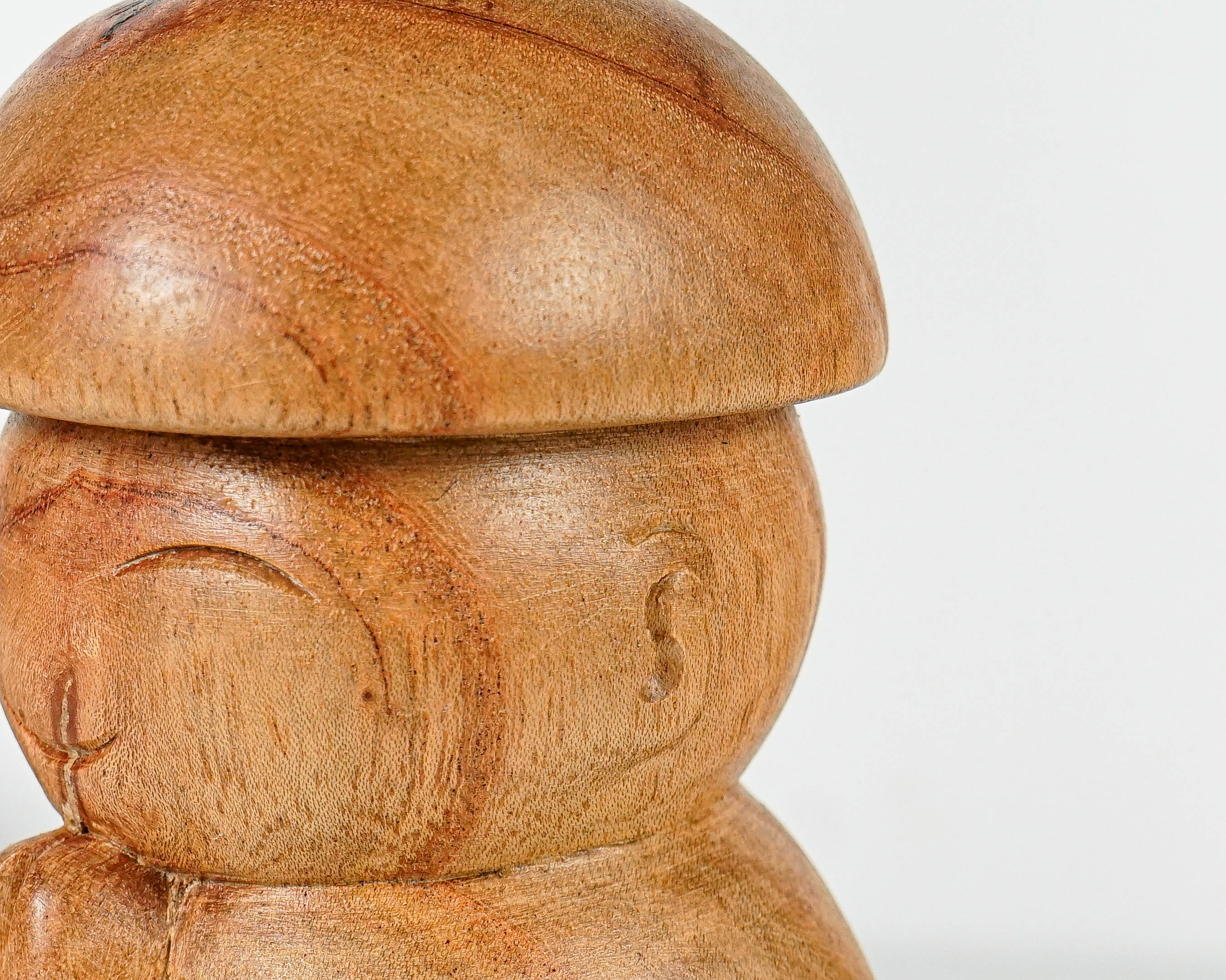 Jizo Wearing Cap Statue, Buddha Sculpture, Wood Figurine, Wooden Jizo, Praying, House Warming, Namasthe, Room Decoration, Gift for Him